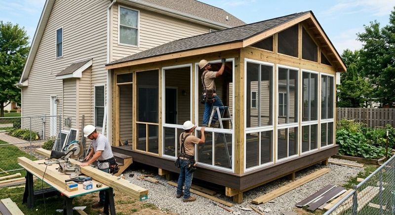 Deck Enclosure Installation in Dallas, TX